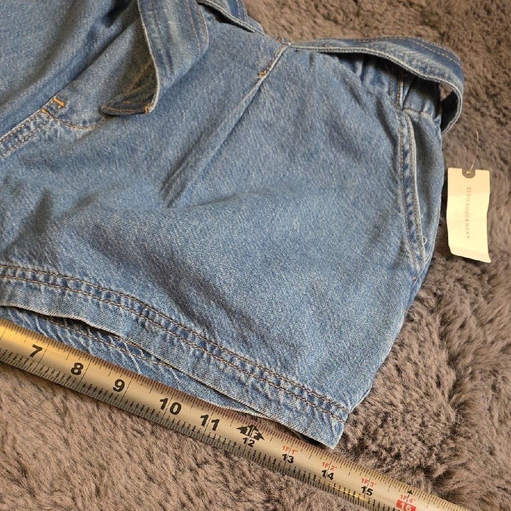 Anthropologie PILCRO Pull On Denim Shorts with Belt And Pockets Size MEDIUM - Picture 12 of 15